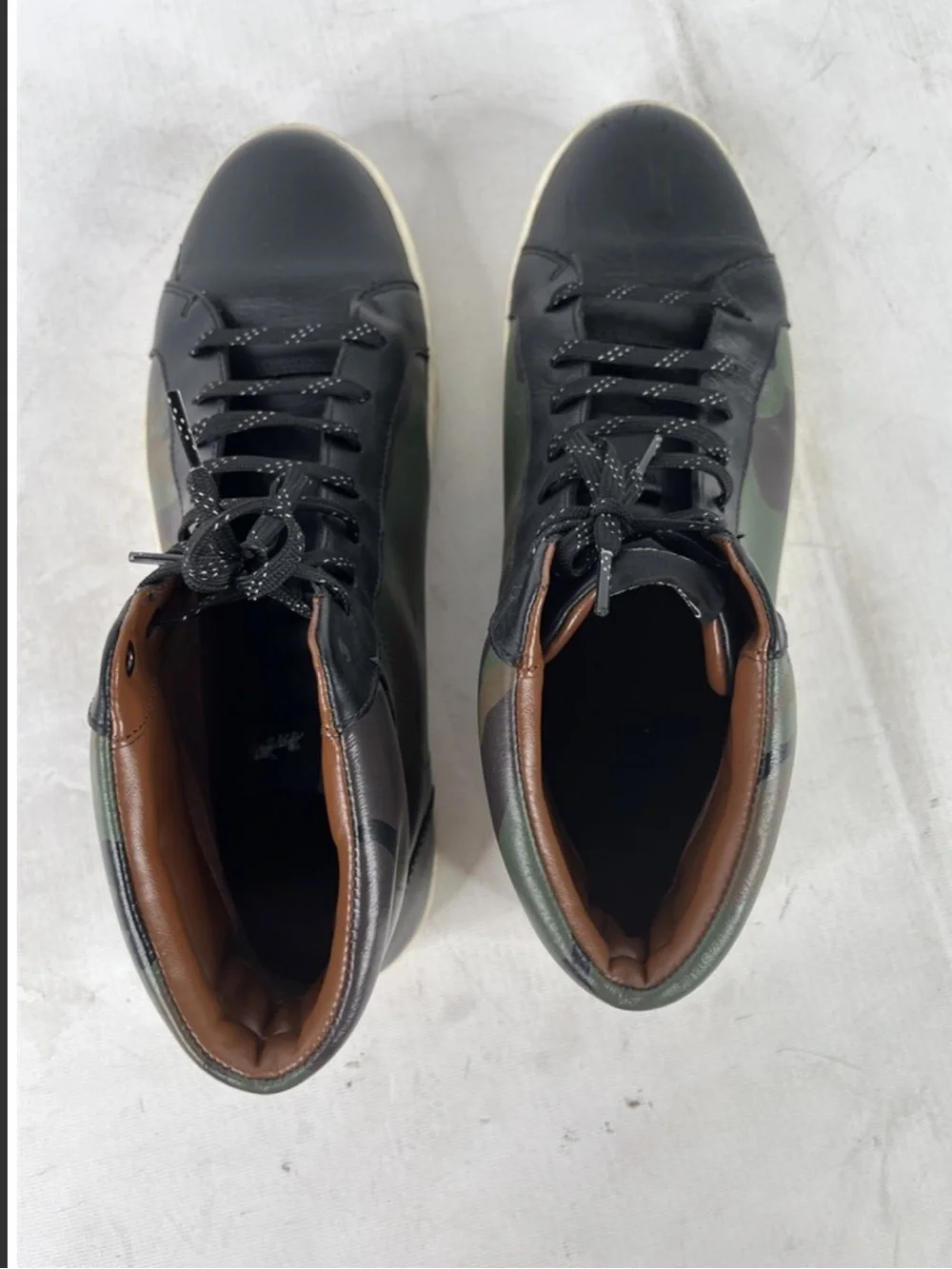 Coach Camo High-Top Sneakers, Size: 12D/46 (Men)